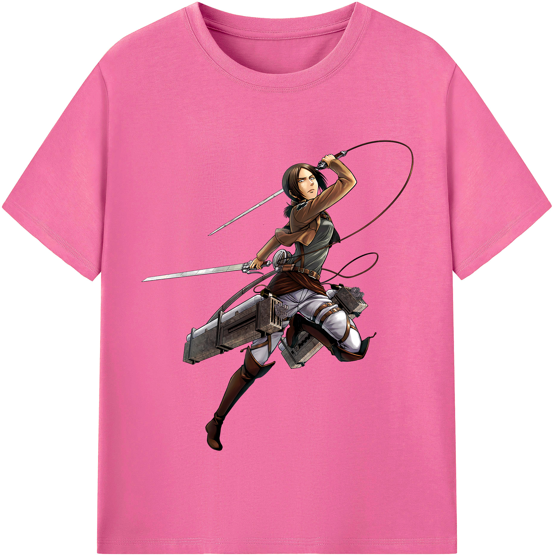 （画像用） 進撃の巨人 Attack on Titan レディースカジュアルプリントTシャツ（綿100％）
